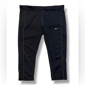 NIKE RUNNING DRI-Fit Black Capri Leggings